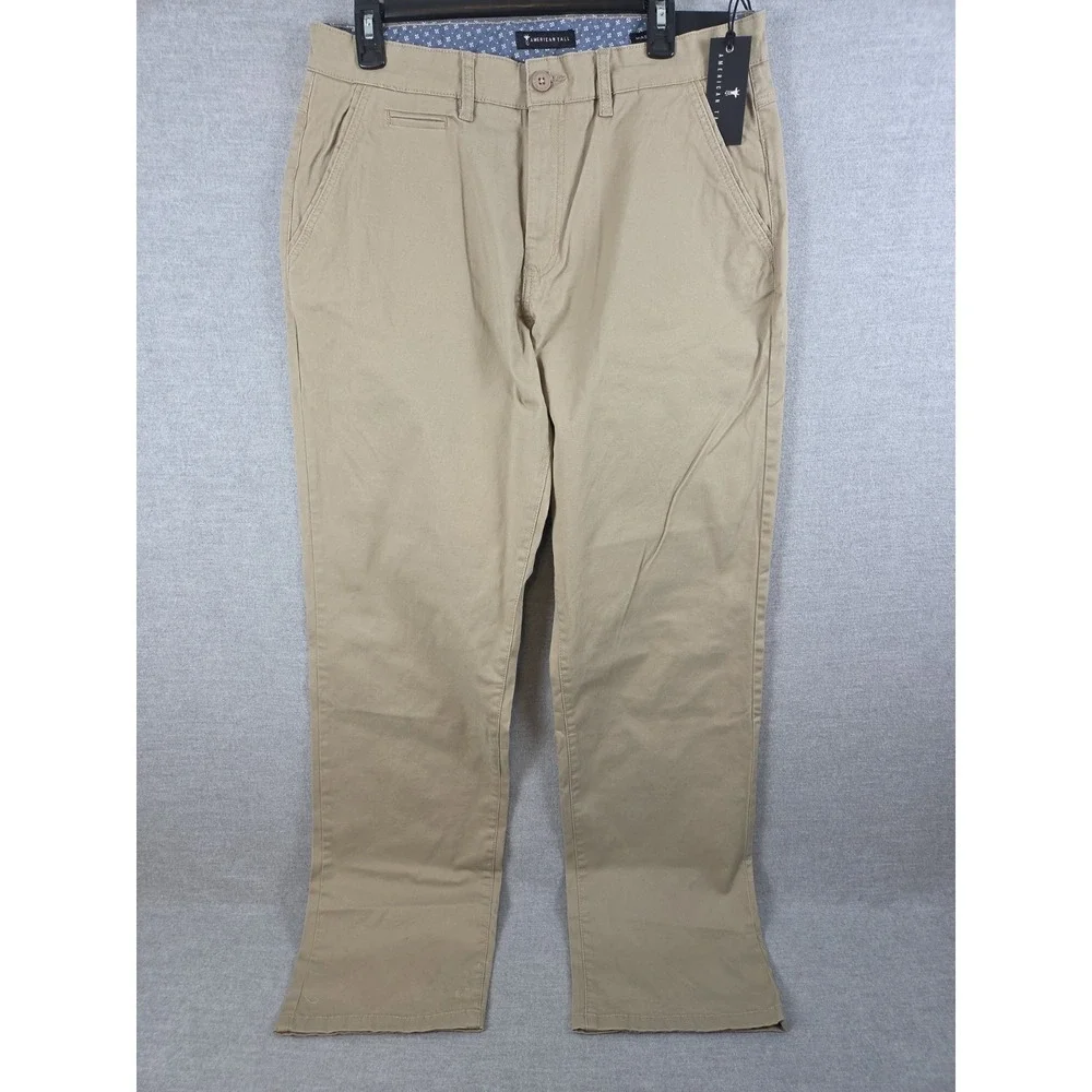American Tall Khaki Chino Pants 34x34 Mason Semi Relaxed Stretch Comfort NEW